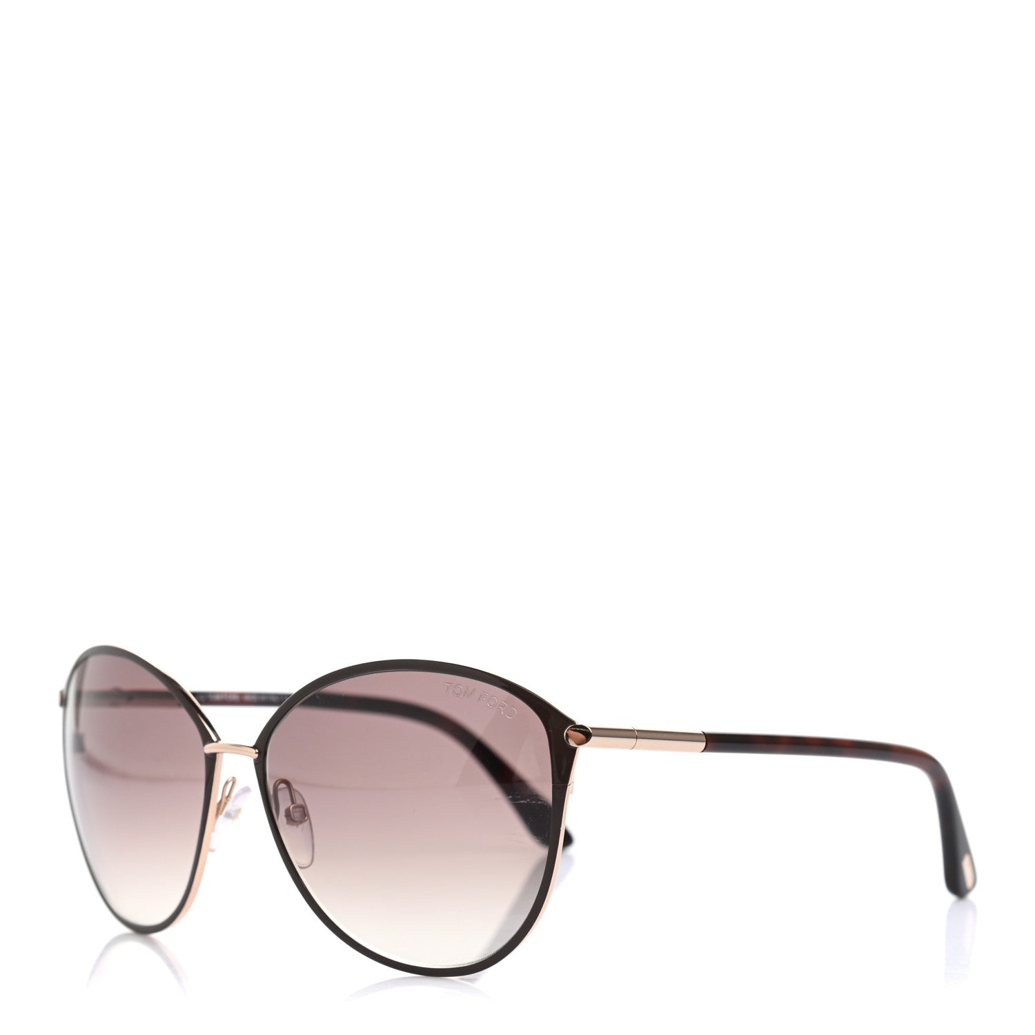 Tom Ford Penelope Vintage Round Sunglasses TF320 Brown 1 of 7