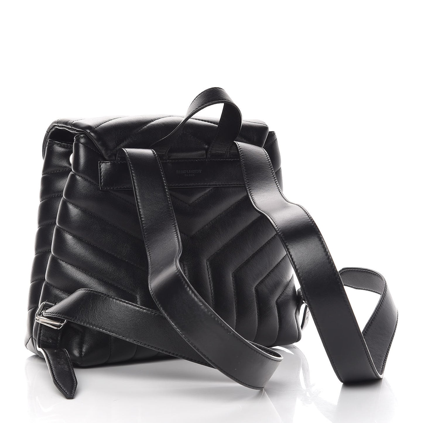 Calfskin Y Quilted Monogram Small Loulou Backpack Black