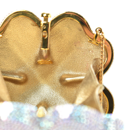 Judith Leiber Crystal Four Leaf Clover Minaudiere Chain Clutch Multicolor 7 of 8