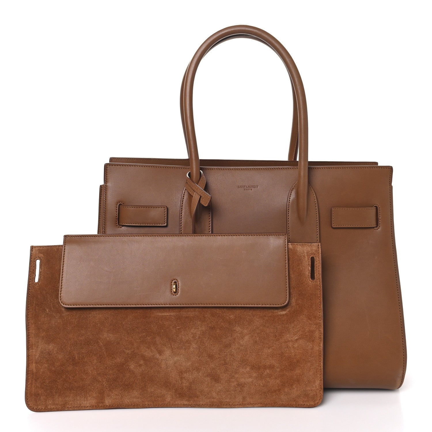 Saint Laurent Calfskin Large Souple Sac De Jour Brick 3 of 14
