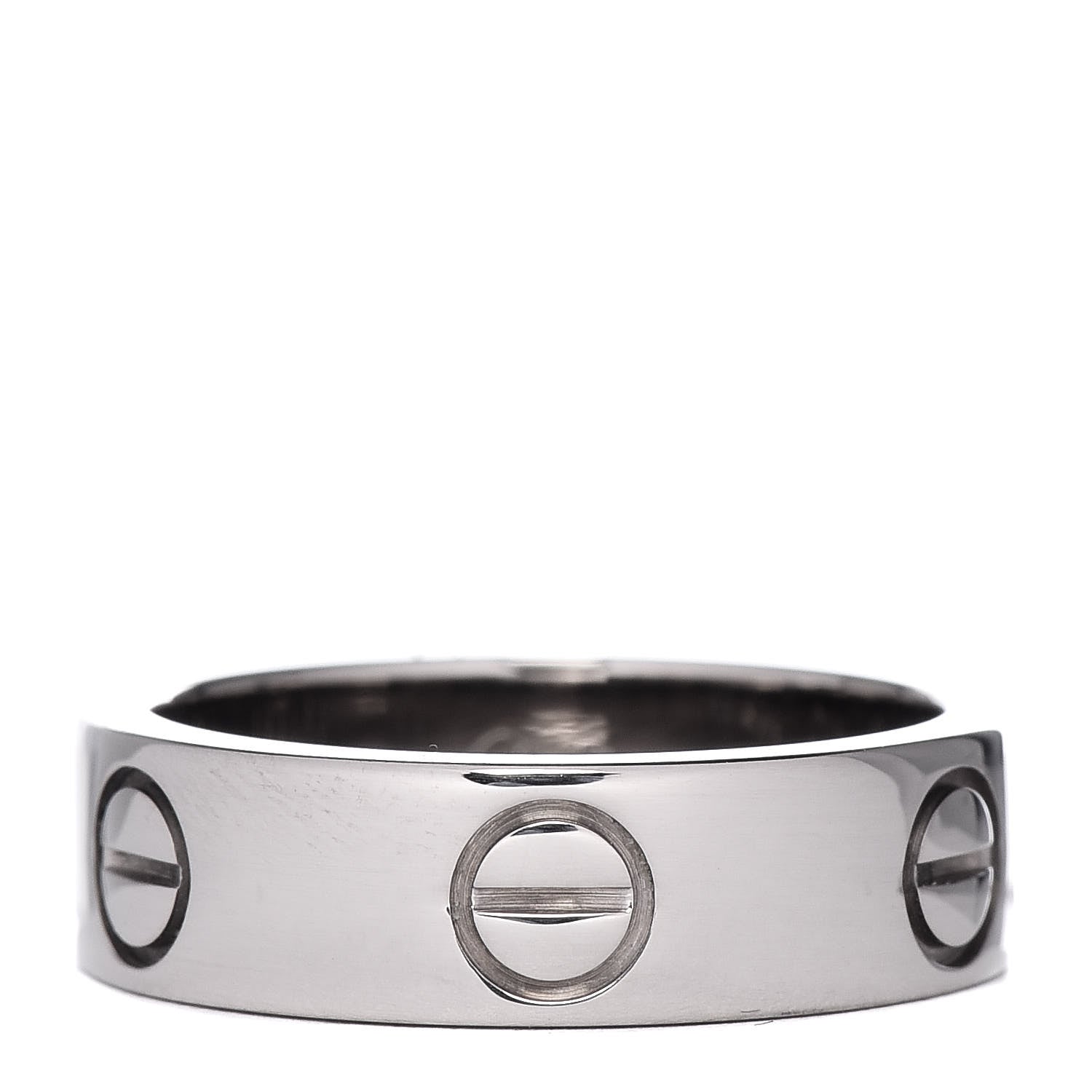 Cartier 18K White Gold 5.5mm LOVE Ring 51 5.75 1 of 7
