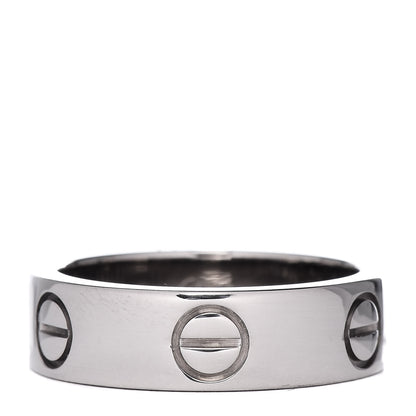 Cartier 18K White Gold 5.5mm LOVE Ring 51 5.75 1 of 7
