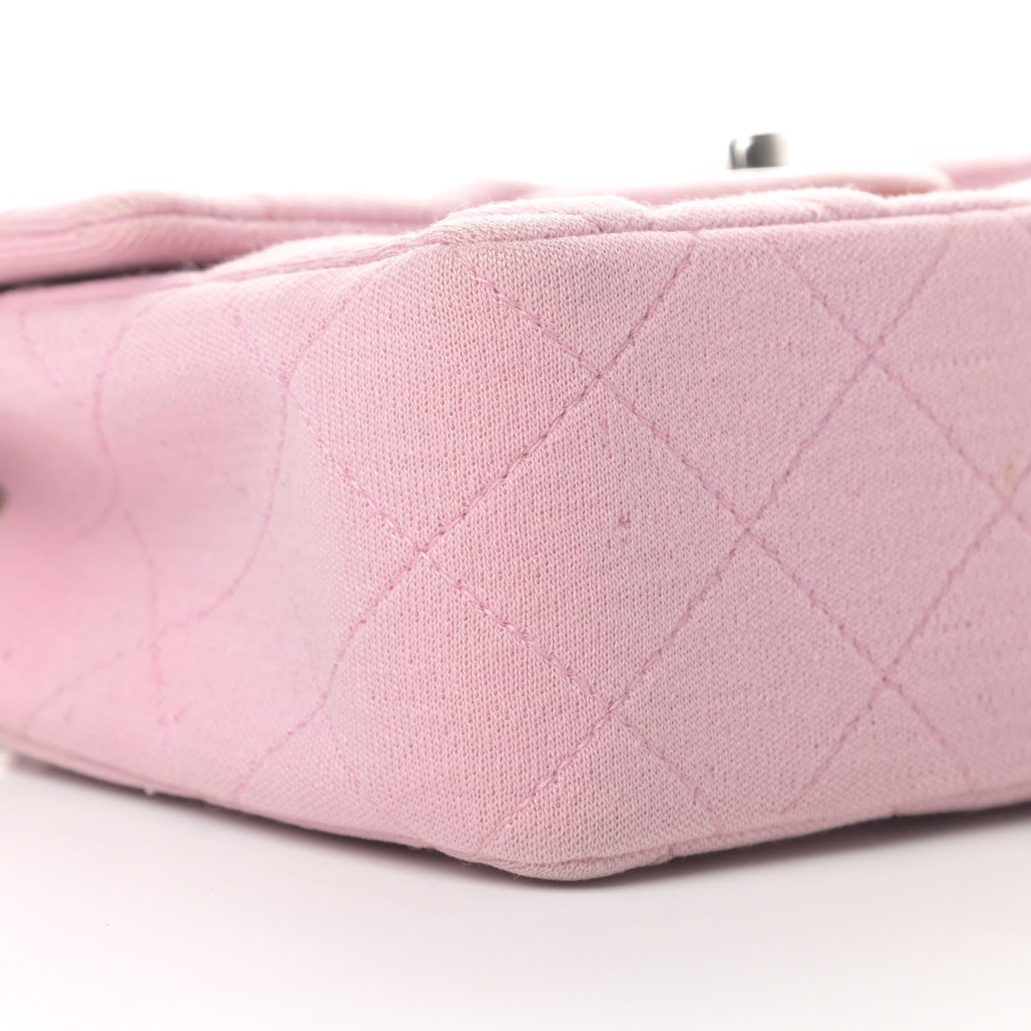 Chanel Jersey Quilted Mini Square Flap Pink 9 of 16