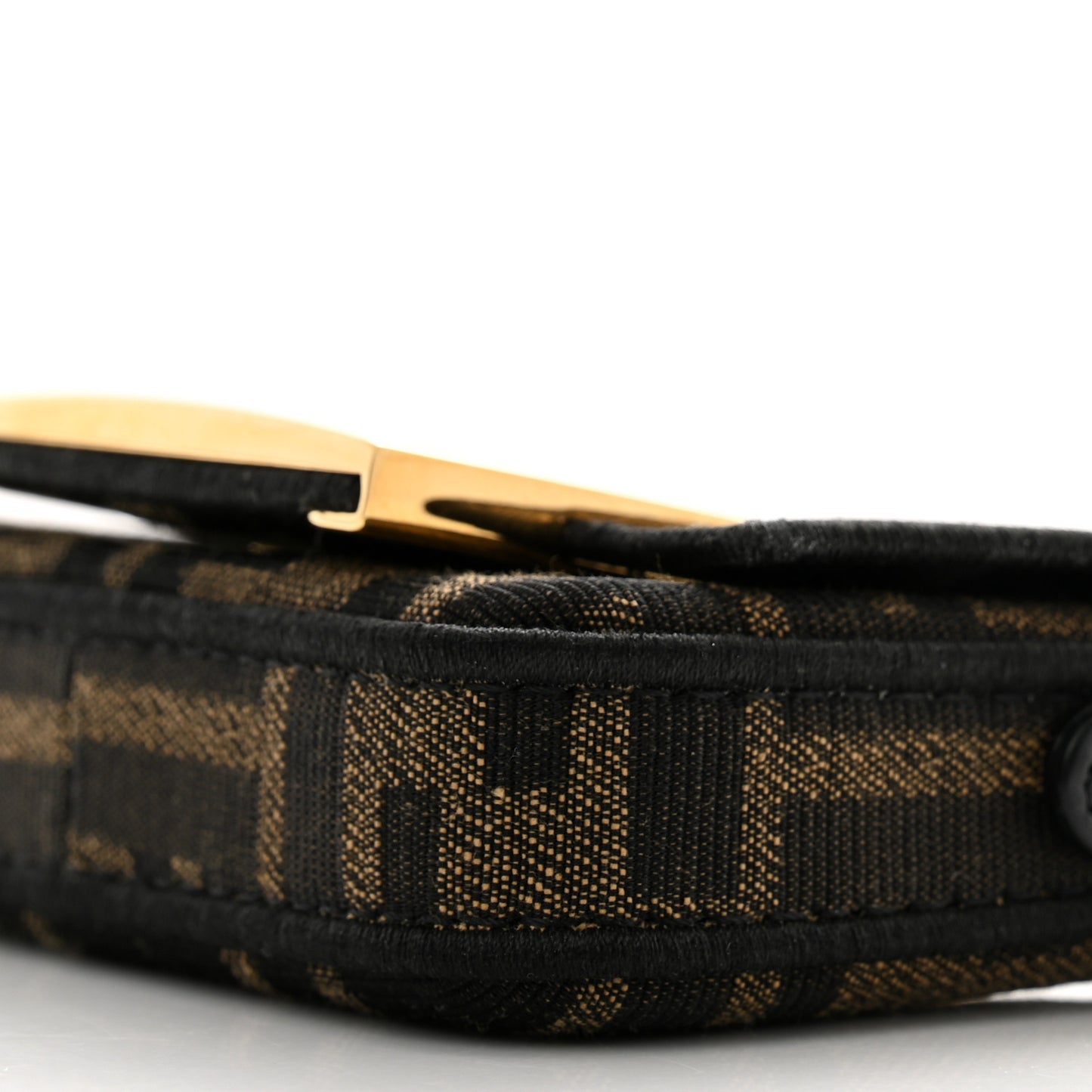Fabric Jacquard FF 1974 Nano Baguette Charm Tobacco Moro Black