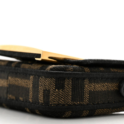 Fendi Fabric Jacquard FF 1974 Nano Baguette Charm Tobacco Moro Black 10 of 13