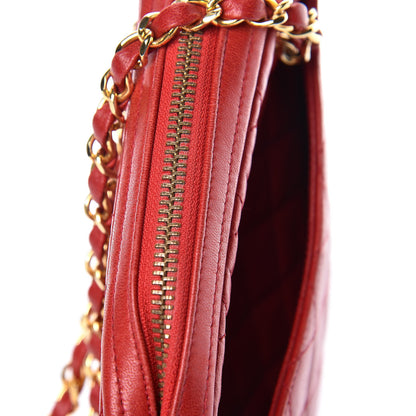 Chanel Lambskin Quilted Camera Case Red 12 of 17