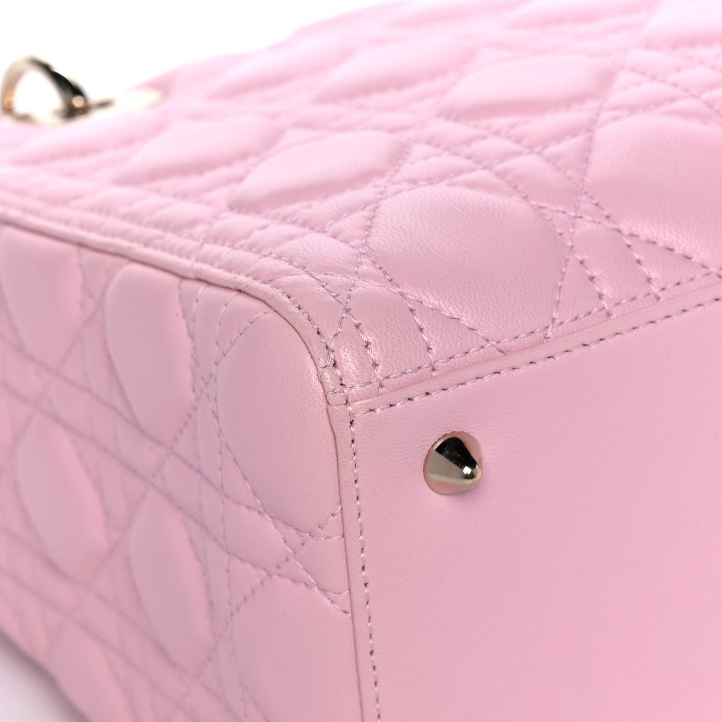 Lambskin Cannage Medium Lady Dior Light Pink