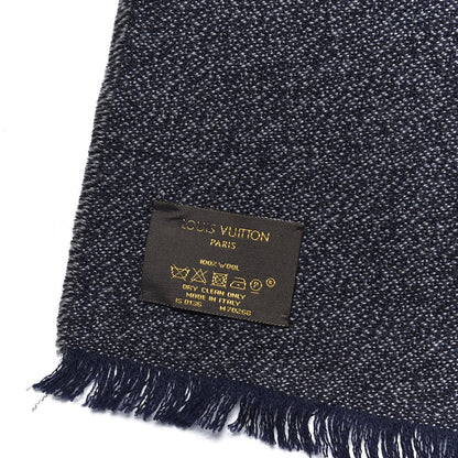 Louis Vuitton Wool Monogram Classic Scarf Navy 4 of 4
