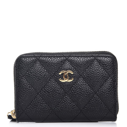 Chanel Caviar Quilted Zip Coin Purse Black 1 of 7