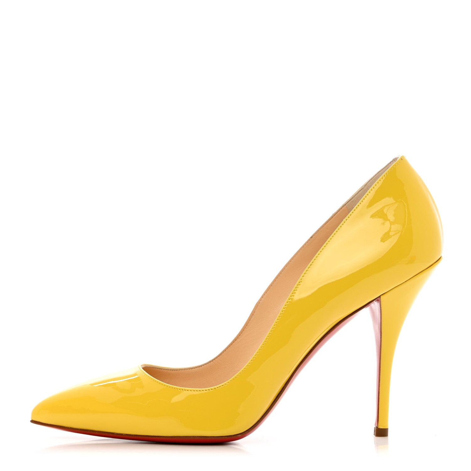 Christian Louboutin Patent Batignolles 100 Pumps 39.5 Canari 1 of 8