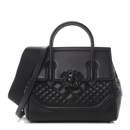 Versace Vitello Quilted Medium Palazzo Empire Bag Black 1 of 8