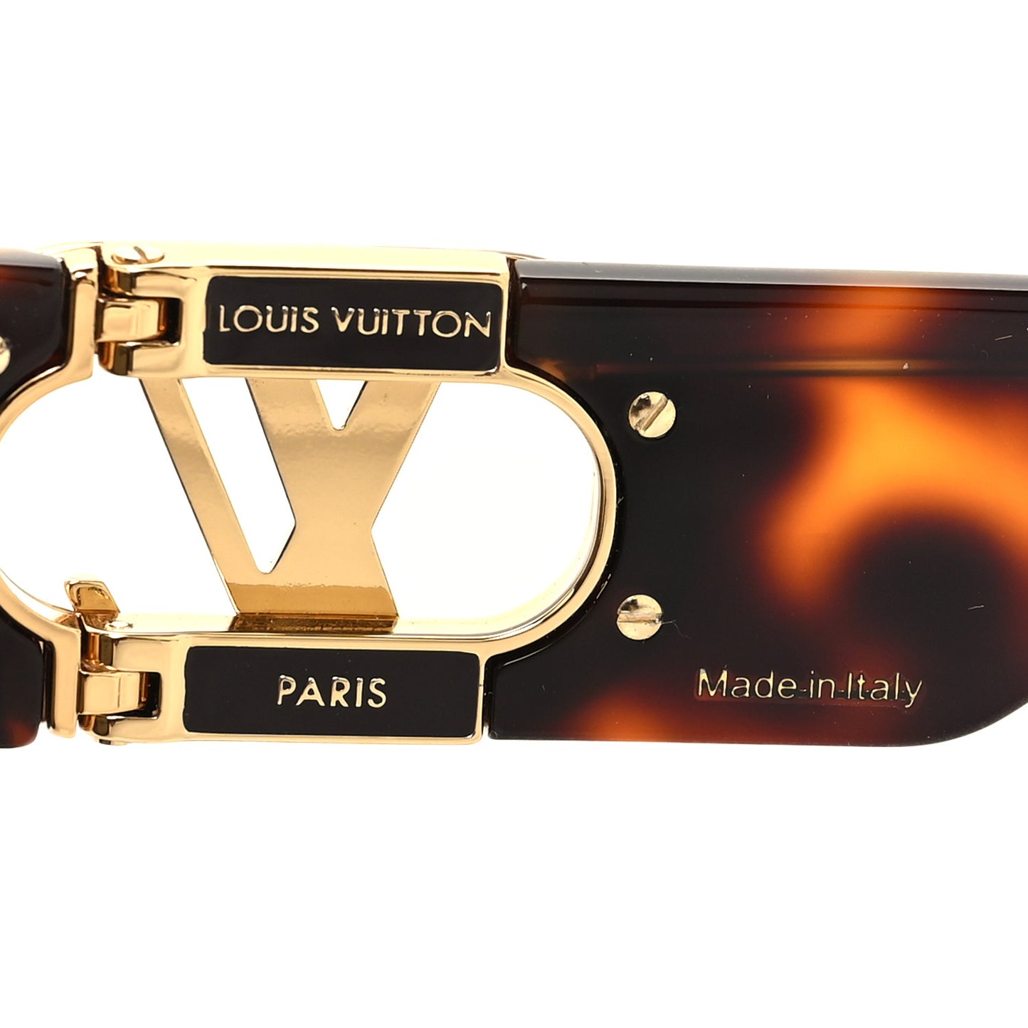 Acetate LV Link Square Sunglasses Z1479W Dark Tortoise