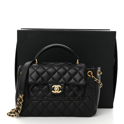 Chanel Caviar Calfskin Quilted Small Top Handle Flap Black 10 of 10