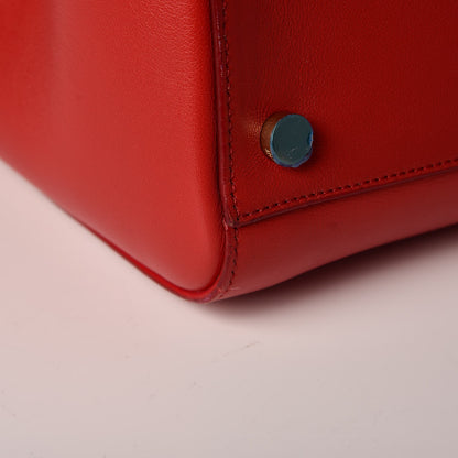 Saint Laurent Calfskin Medium Moujik Top Handle Bag Lipstick Red 12 of 18
