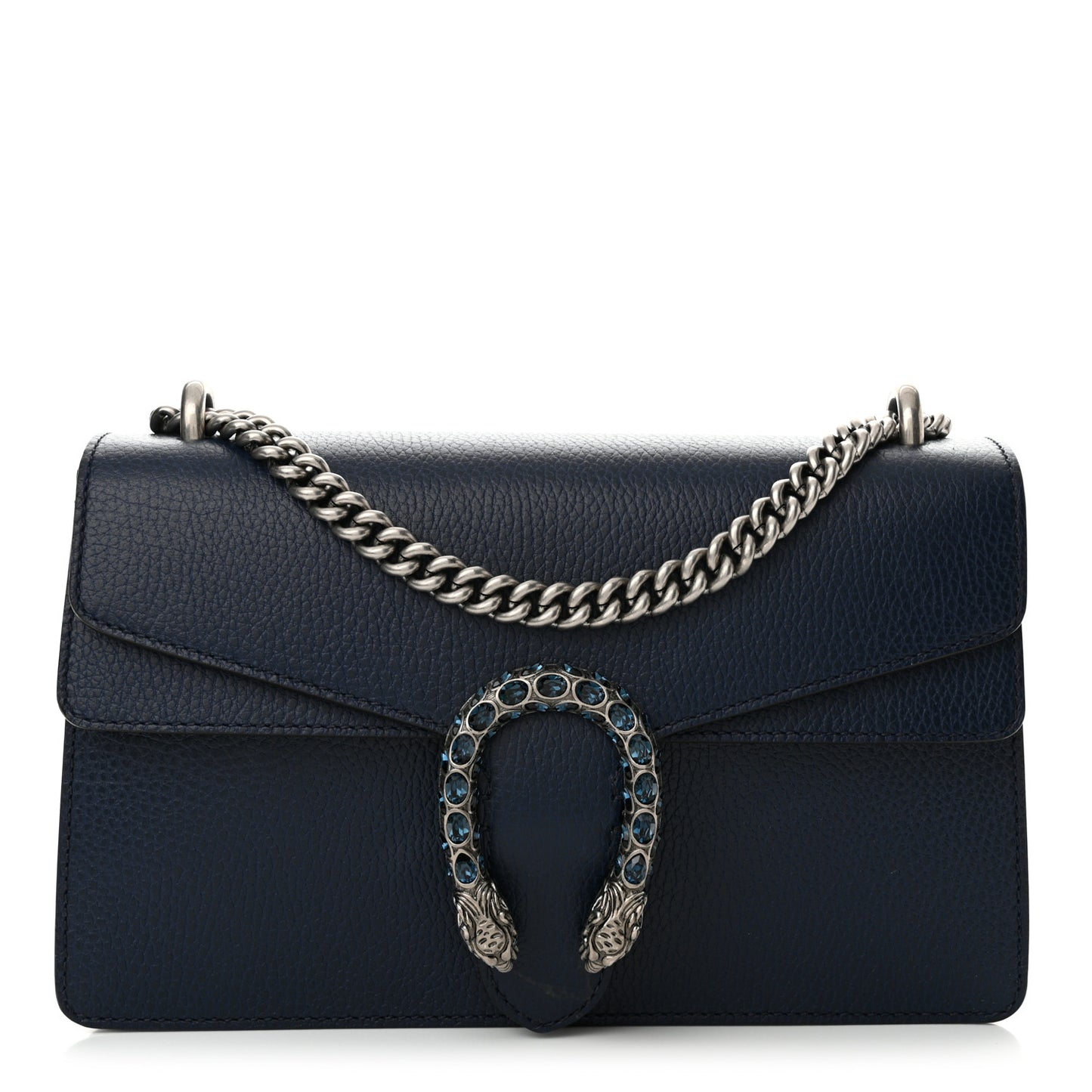 Dollar Calfskin Crystal Small Dionysus Shoulder Bag Blue Agata Montana Sapphire