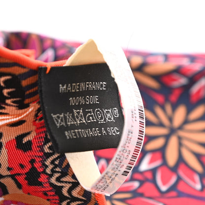 Hermes Silk Wild Singapore Scarf 90 Rouge Violet Beige 2 of 6