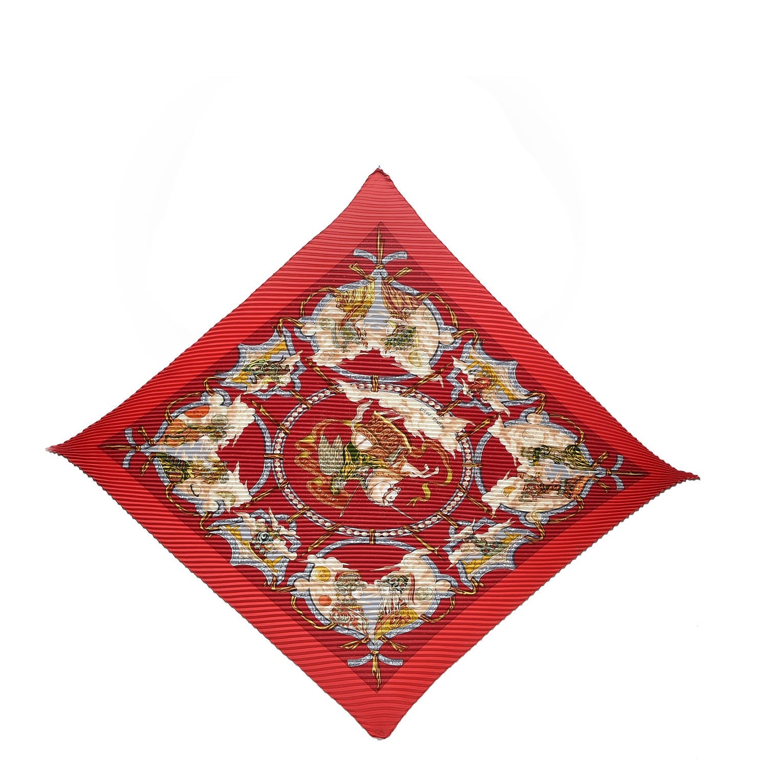 Hermes Silk Plisse Pythagore Scarf 90 1 of 6