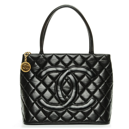 Chanel Lambskin Quilted Medallion Tote Black 1 of 8