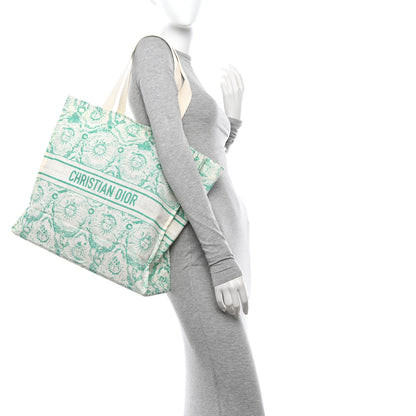 Christian Dior Canvas Dioriviera Toile de Jouy Soleil Tote Aquamarina 2 of 8