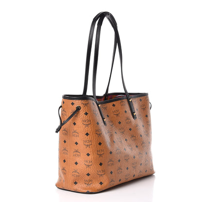 MCM Visetos Medium Project Reversible Shopper Tote Cognac 5 of 25