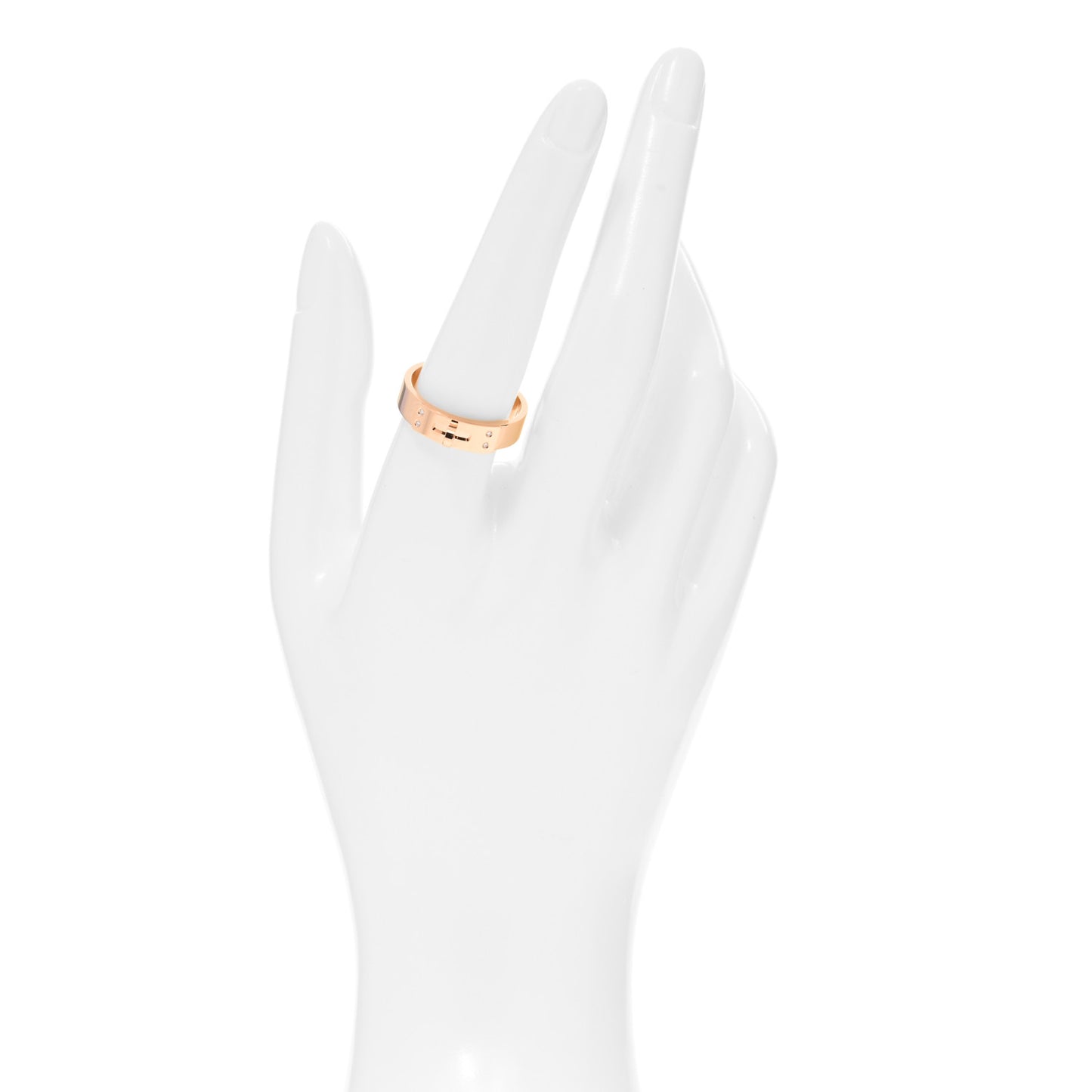 18K Rose Gold Diamond PM Kelly Ring 59 8.75