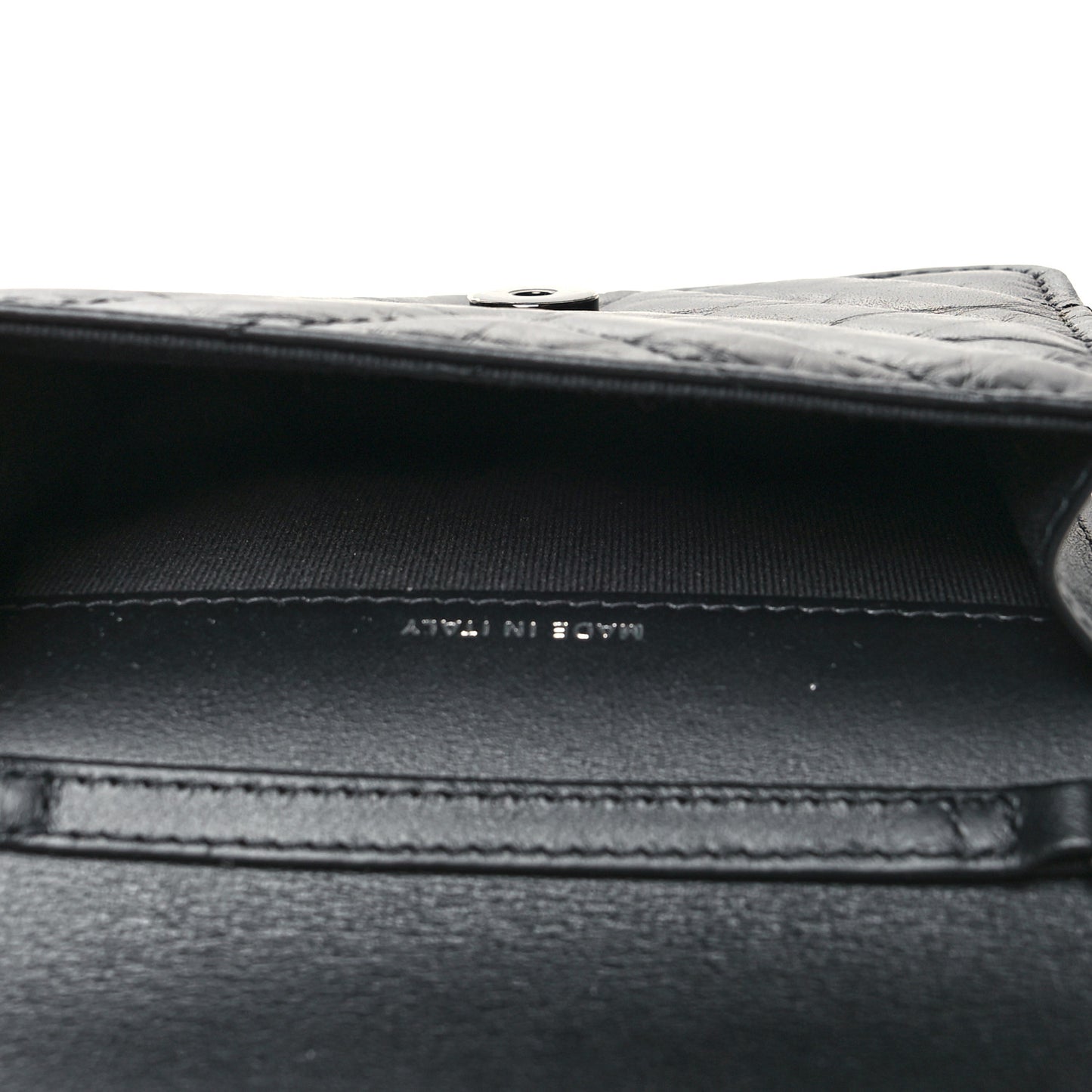 Aged Calfskin Chevron Quilted Reissue Belt Bag Black