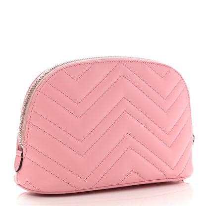 Gucci Calfskin Matelasse Large GG Marmont Pouch Cosmetic Case Wild Rose 3 of 8