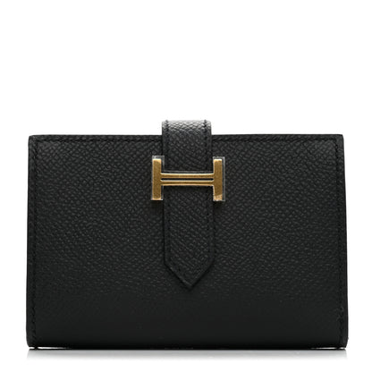 Hermes Epsom Mini Bearn Wallet Black 1 of 7