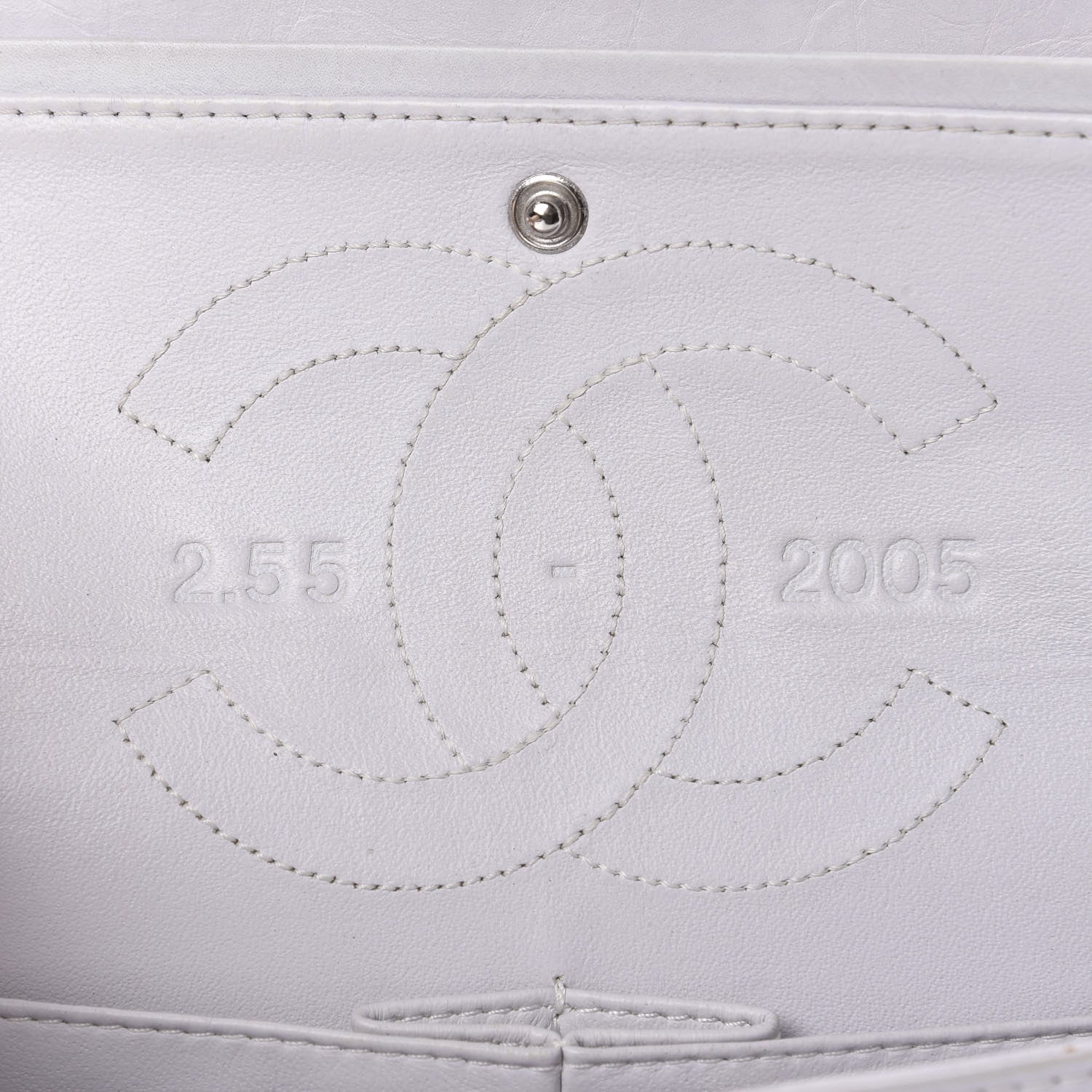Chanel Aged Calfskin Quilted 50th Anniversary 2.55 Reissue 225 Flap White 8 of 11