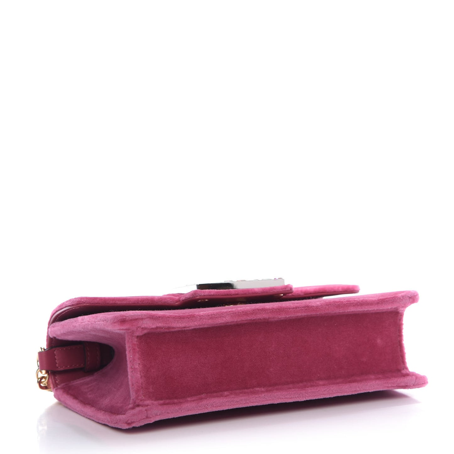 Velvet Crystal Square G Shoulder Bag Light Raspberry Rose