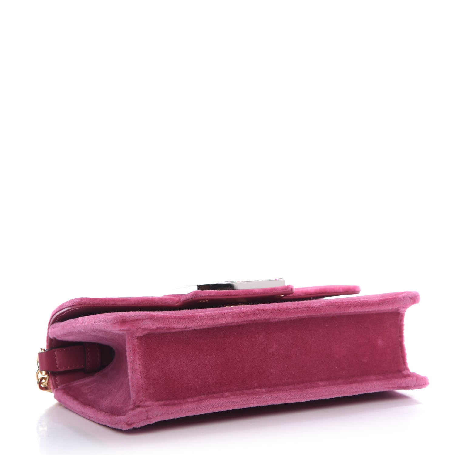 Gucci Velvet Crystal Square G Shoulder Bag Light Raspberry Rose 4 of 13