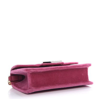 Gucci Velvet Crystal Square G Shoulder Bag Light Raspberry Rose 4 of 13