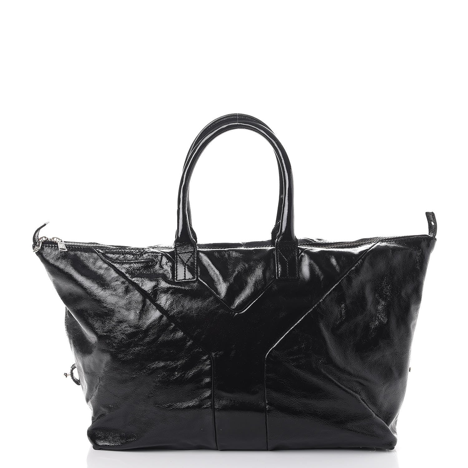Saint Laurent Patent Medium Easy Sac Y Tote Black 1 of 12