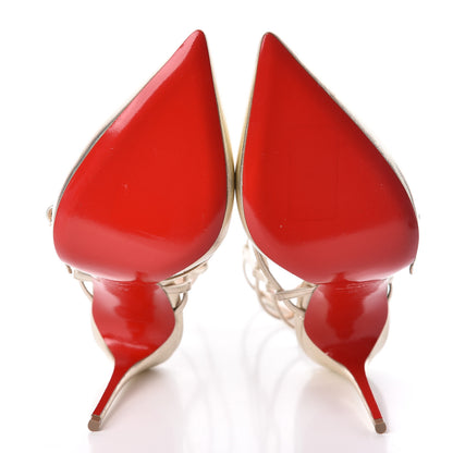 Christian Louboutin Metallic Nappa Kadreyana 100 Pumps 42 Sahara 5 of 7