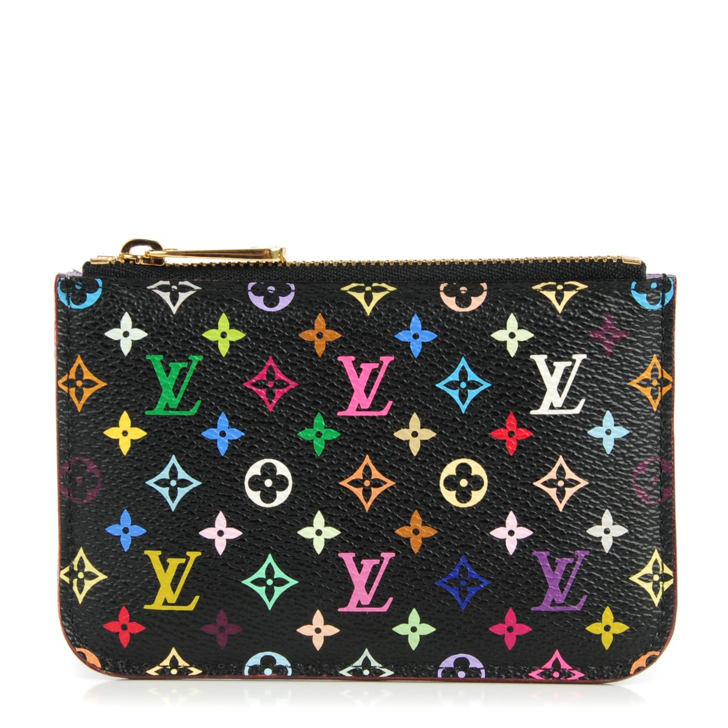 Louis Vuitton Monogram Multicolor Key Pouch Black Violet 1 of 7