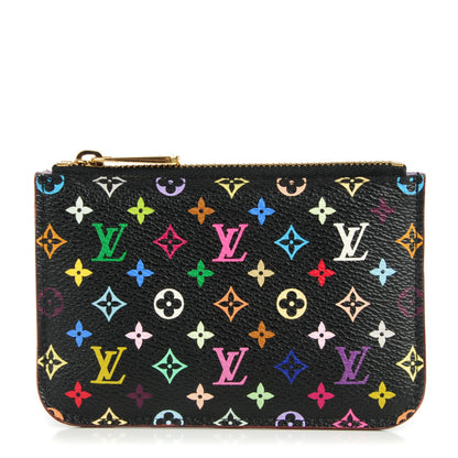 Louis Vuitton Monogram Multicolor Key Pouch Black Violet 1 of 7