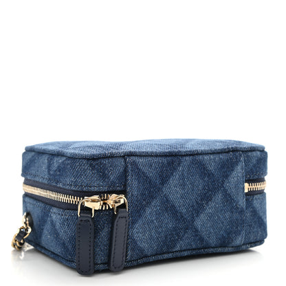 Chanel Printed Denim CC Camera Case Blue 4 of 10