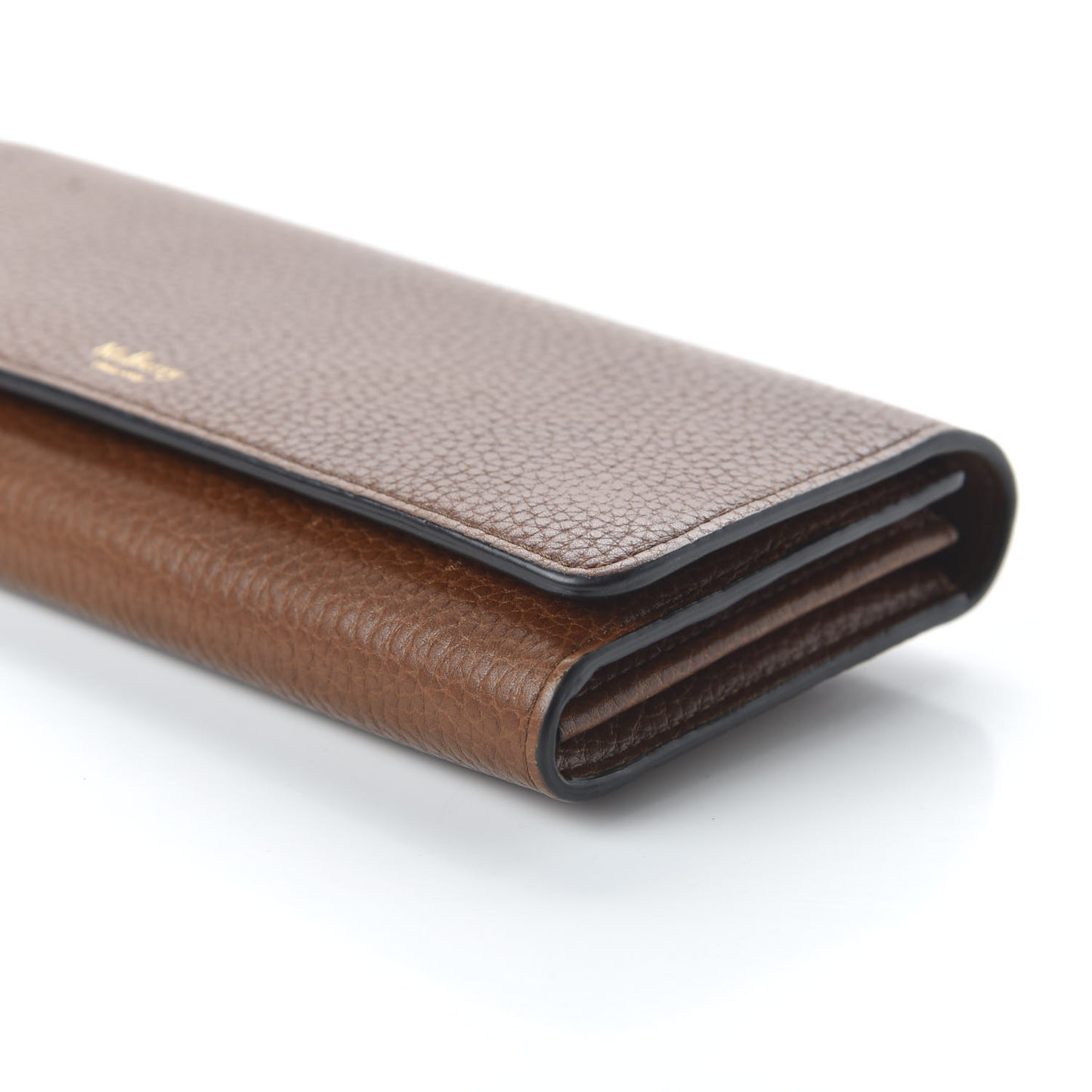 Grain Vegetable Tanned Calfskin Continental Wallet Oak