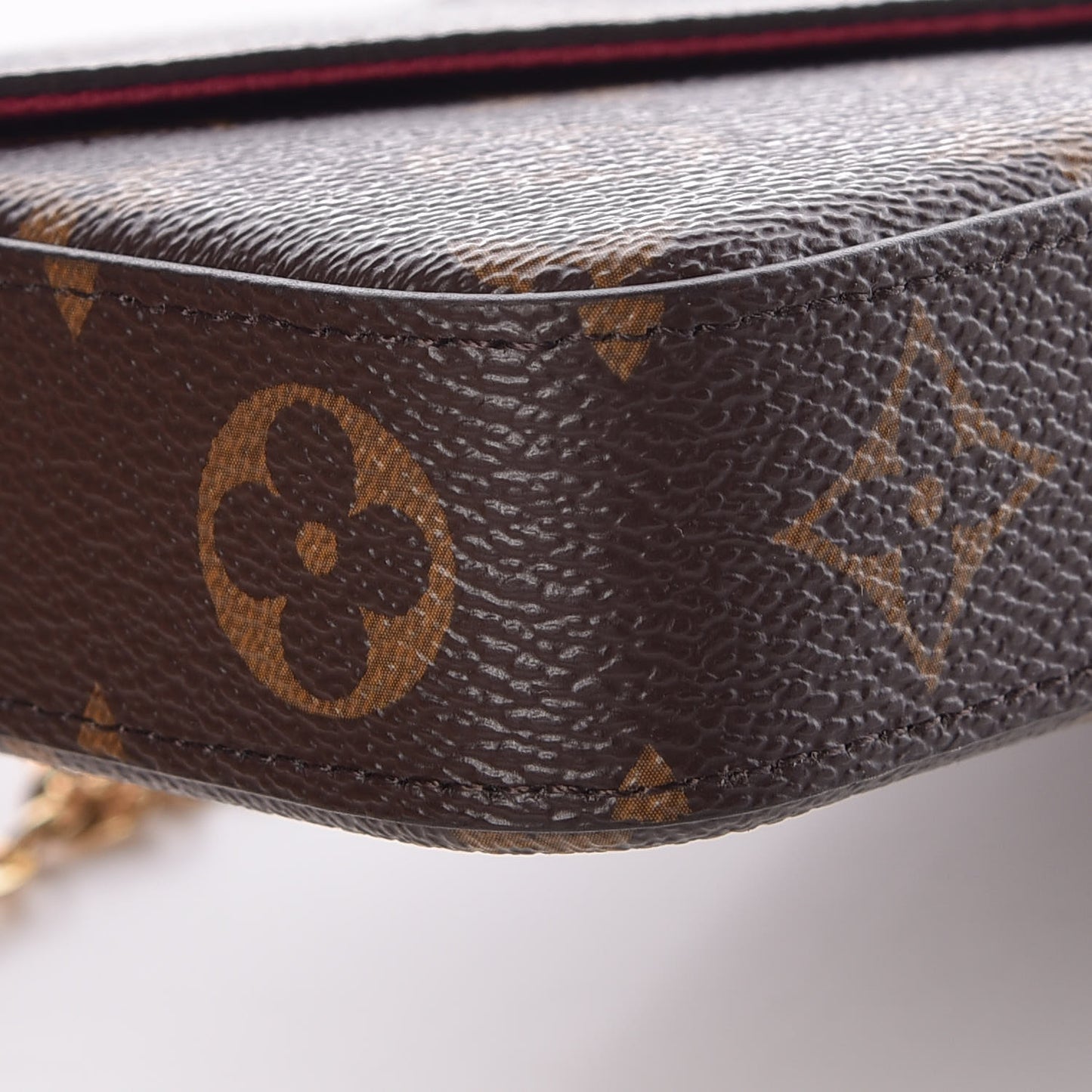 Monogram Pochette Felicie Chain Wallet Fuchsia