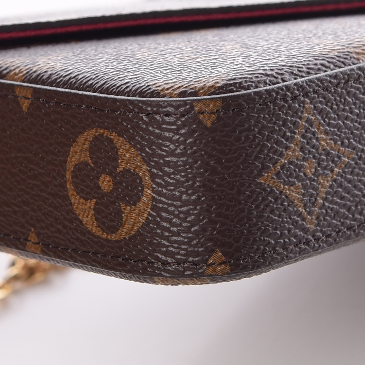 Louis Vuitton Monogram Pochette Felicie Chain Wallet Fuchsia 6 of 12