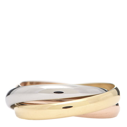 Cartier 18K Pink Yellow White Gold Small Trinity Ring 46 3.75 3 of 5