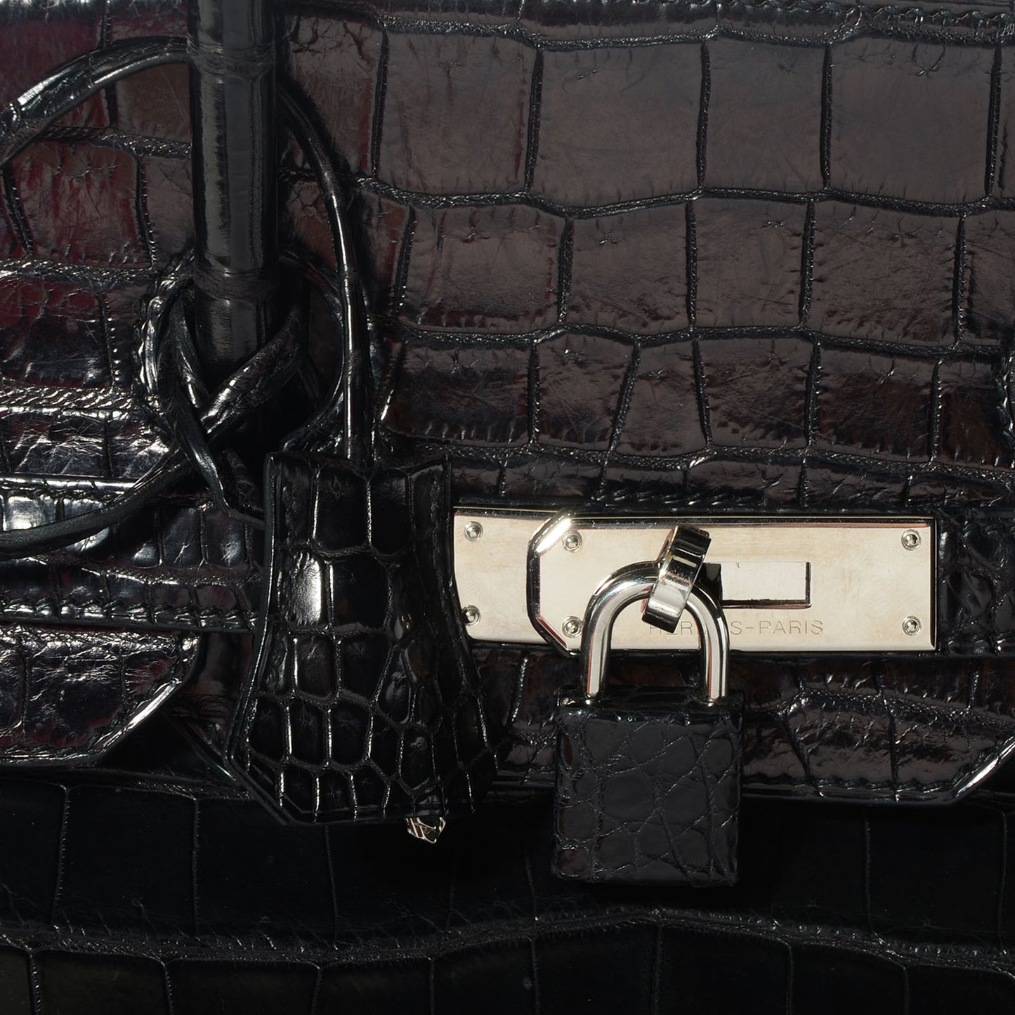 Matte Porosus Crocodile Birkin 35 Black
