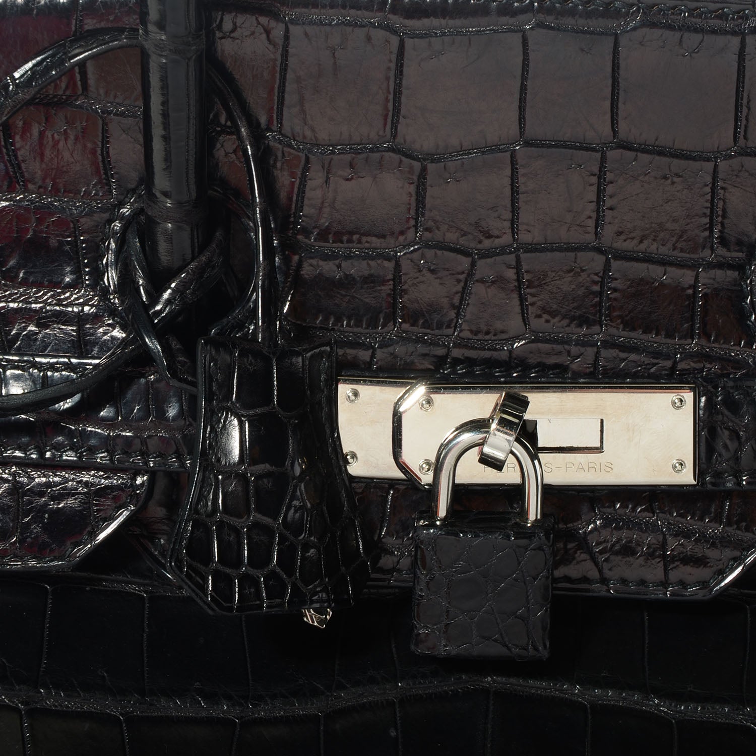 Hermes Matte Porosus Crocodile Birkin 35 Black 10 of 10
