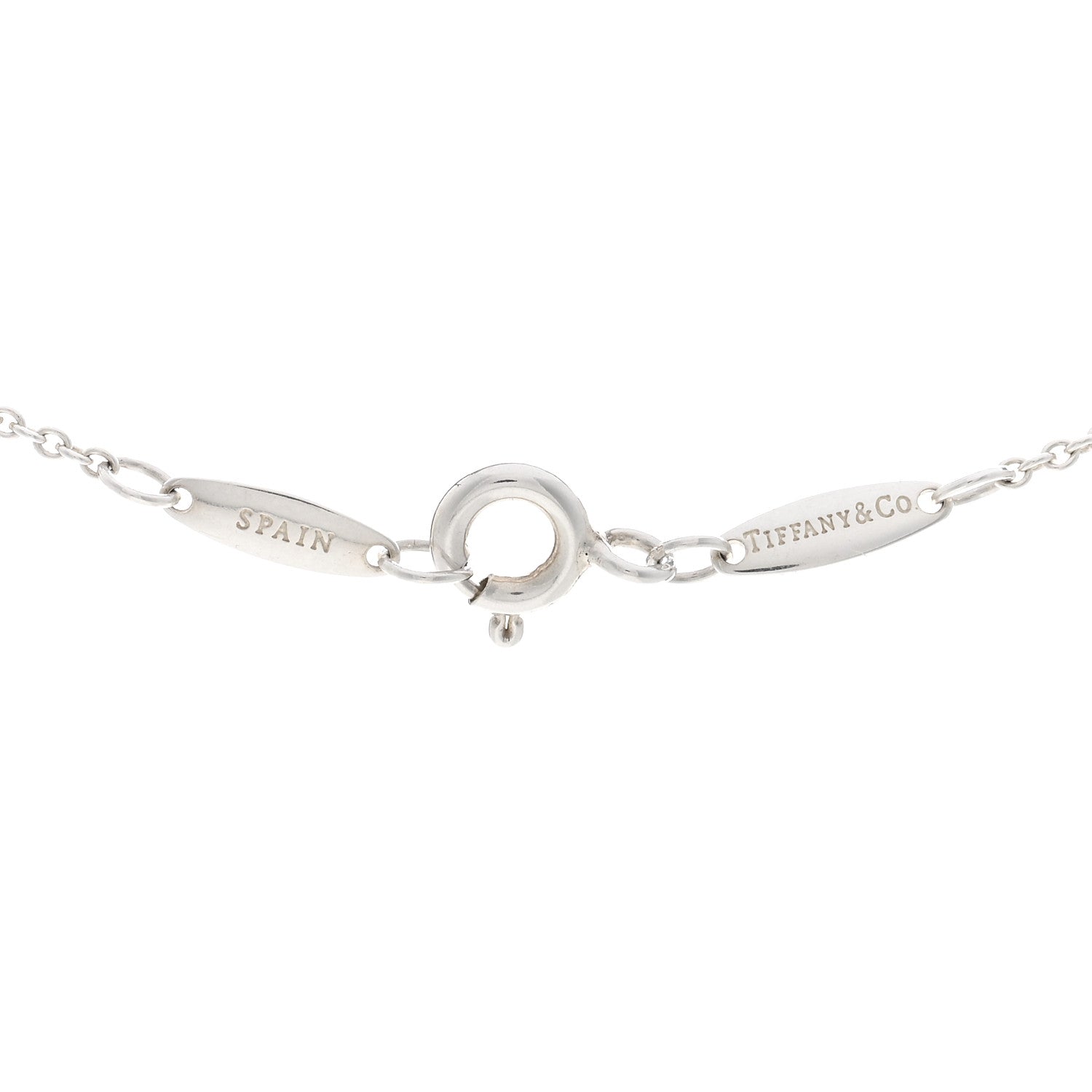Tiffany Sterling Silver Aquamarine .06ct Elsa Peretti Color by the Yard Pendant Necklace 4 of 4