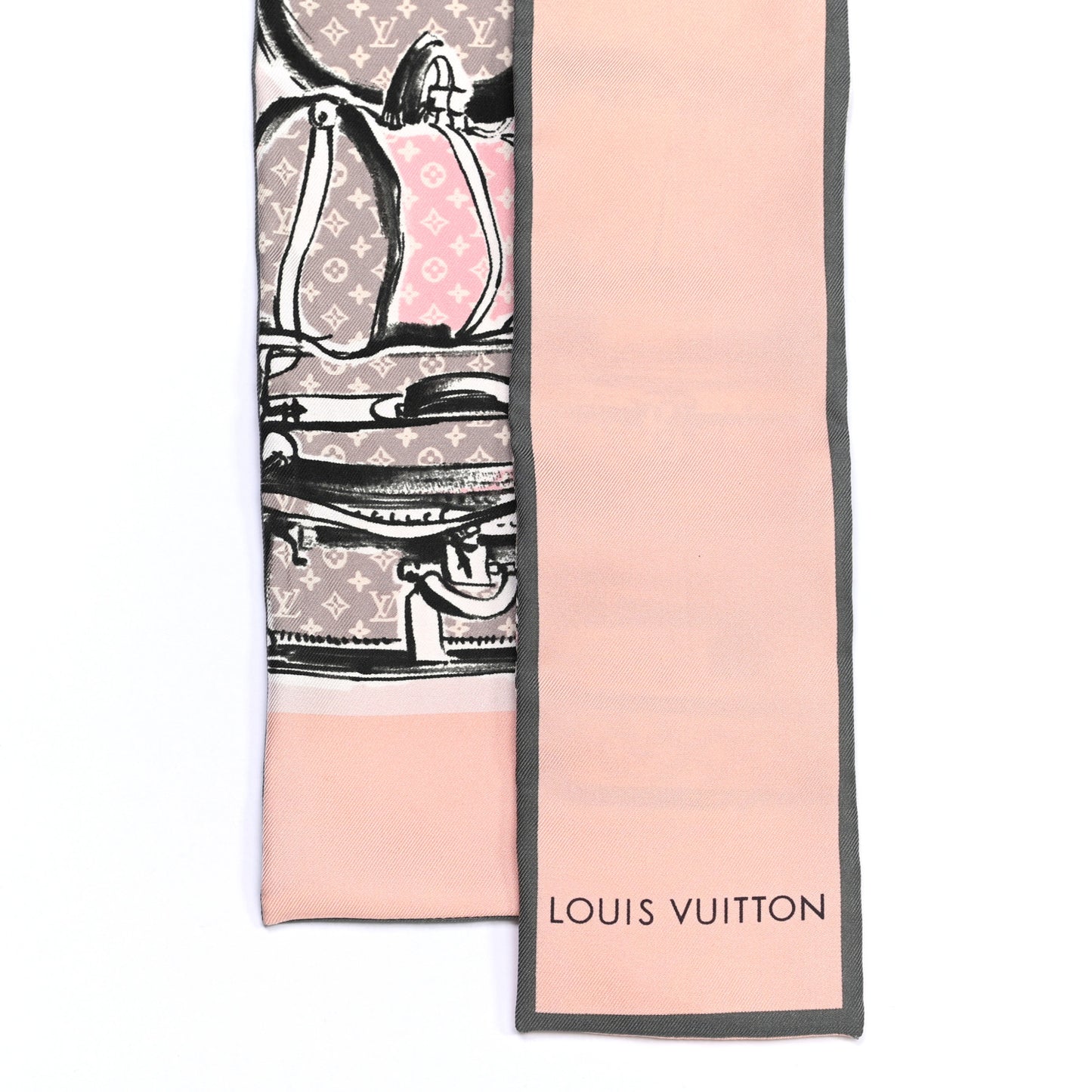 Silk Monogram Trunks Bandeau Rose Poudre