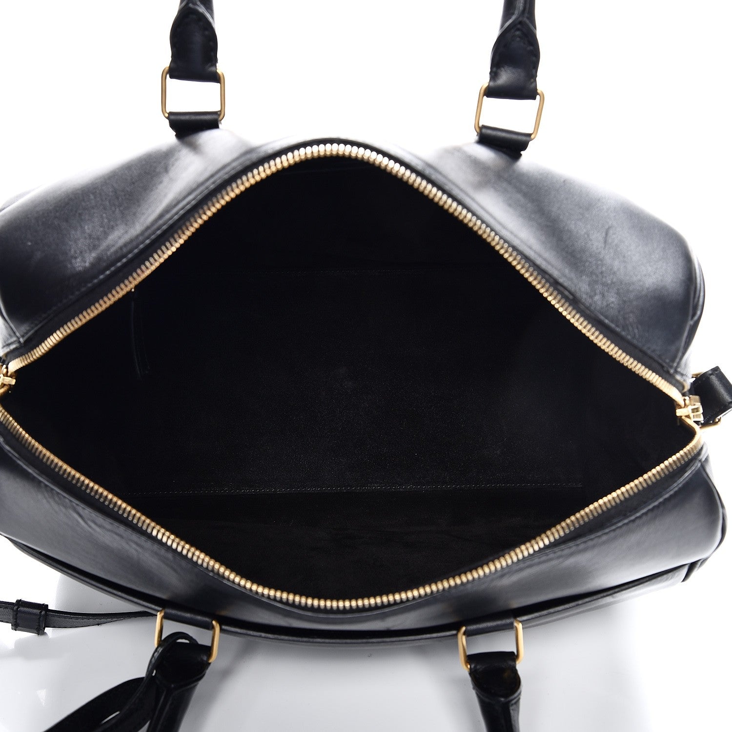 Saint Laurent Smooth Calfskin Classic Duffle 6 Bag Black 6 of 11