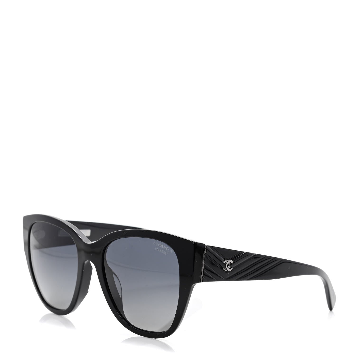 Chanel Acetate Polarized Butterfly CC Sunglasses 5412 Black 1 of 4