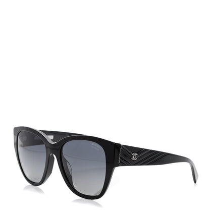 Chanel Acetate Polarized Butterfly CC Sunglasses 5412 Black 1 of 4