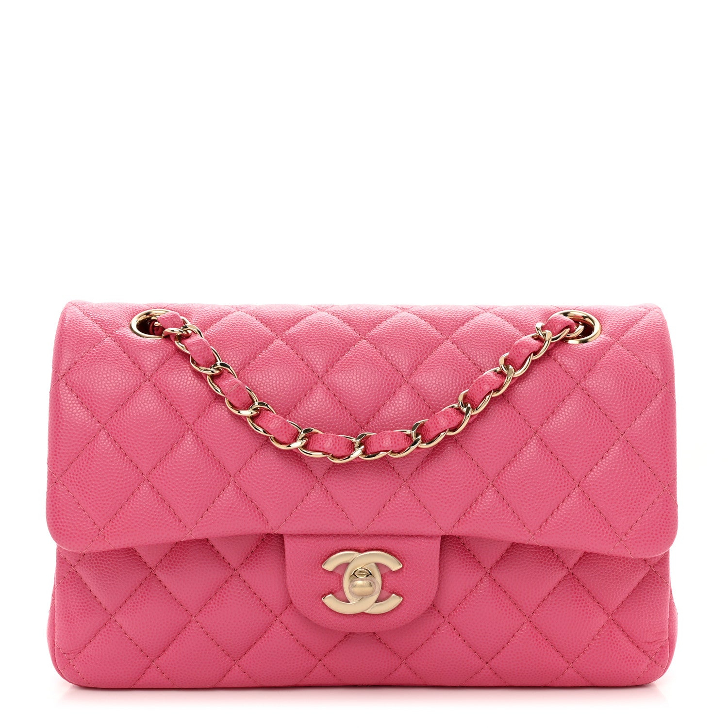 Chanel Caviar Quilted Small Double Flap Pink 1 of 11