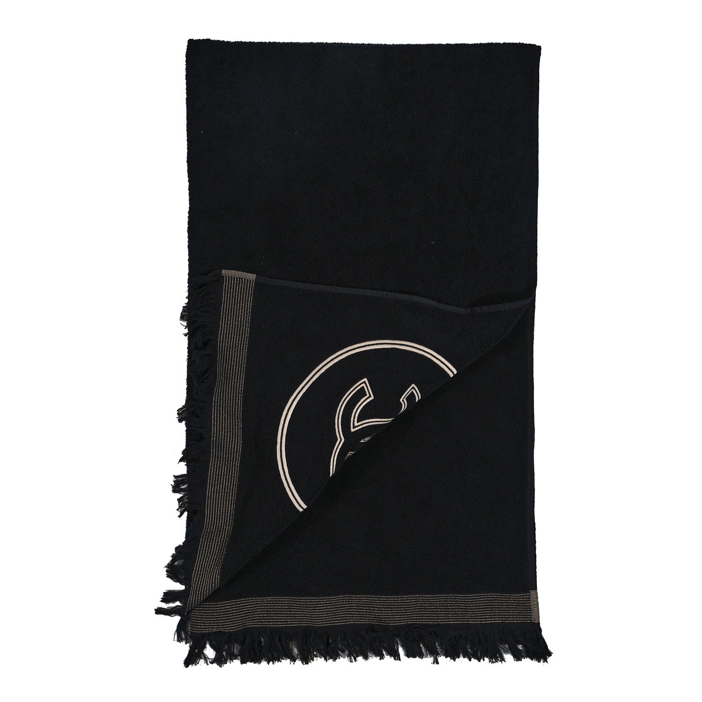 Terry Cotton CC Beach Towel Black